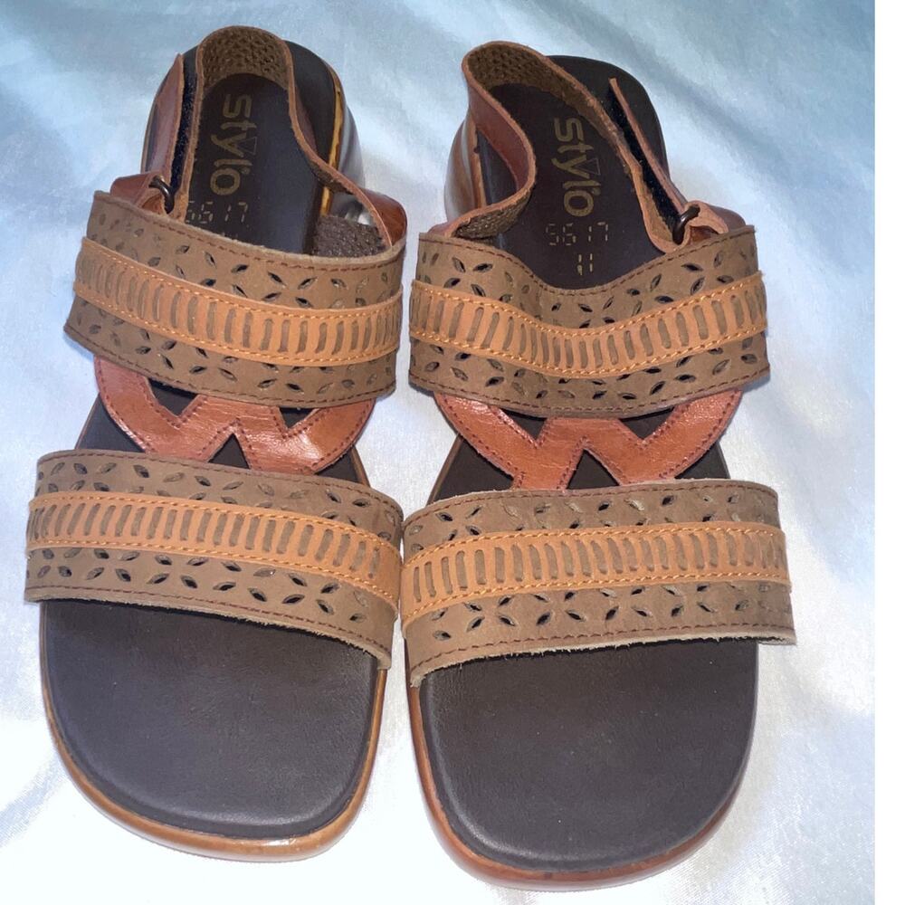 Stylo Leather Comfort Sandals - Women's Size 41 (10 US)